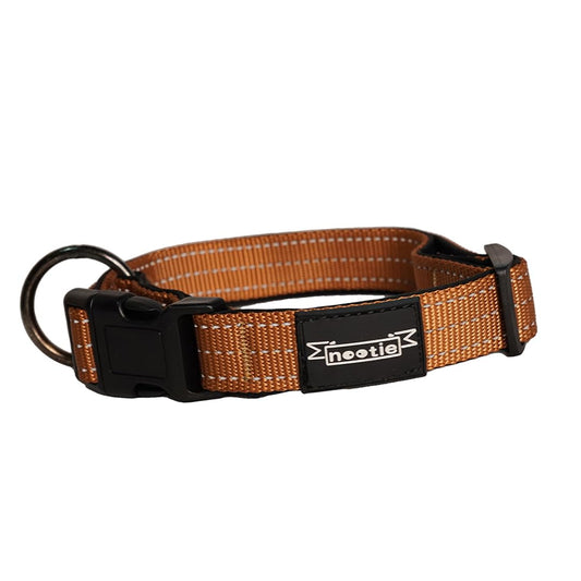 Nootie Plush Padded Collar Brown Color Detailing Size 32 mm (XL)- For Giant Dogs