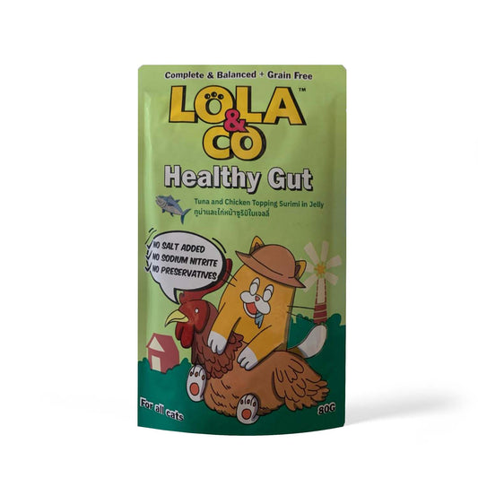 Lola & Co Tuna and Chicken Cat Jelly for Healthy Gut Pack of 12
