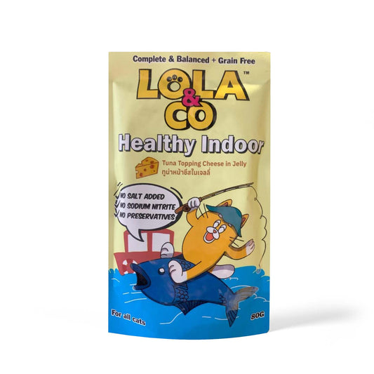 Lola & Co Tuna and Cheese Cat Jelly for  Healthy Indoor Pack of 12
