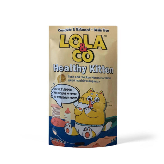 Lola & Co Tuna and Chicken Mousse for Healthy Kittens Pack of 12