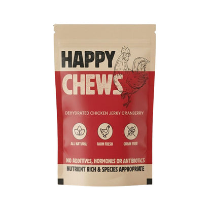 Nootie Happy Chews – Dehydrated Chicken Jerky Cranberry Dog Treats (80g) | All-Natural, Grain-Free Protein Snack