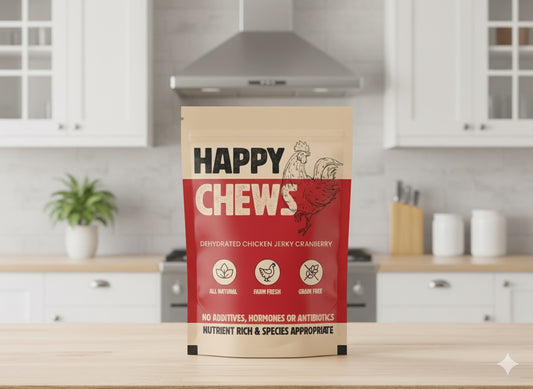 Nootie Happy Chews – Dehydrated Chicken Jerky Cranberry Dog Treats  – 80g – All-Natural, Farm Fresh and Grain Free, Protein-Rich Snack for Dogs
