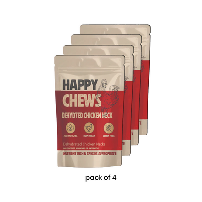 Nootie Happy Chews – Dehydrated Chicken Neck Dog Treats (80g) | All-Natural, High-Protein, Crunchy Snack
