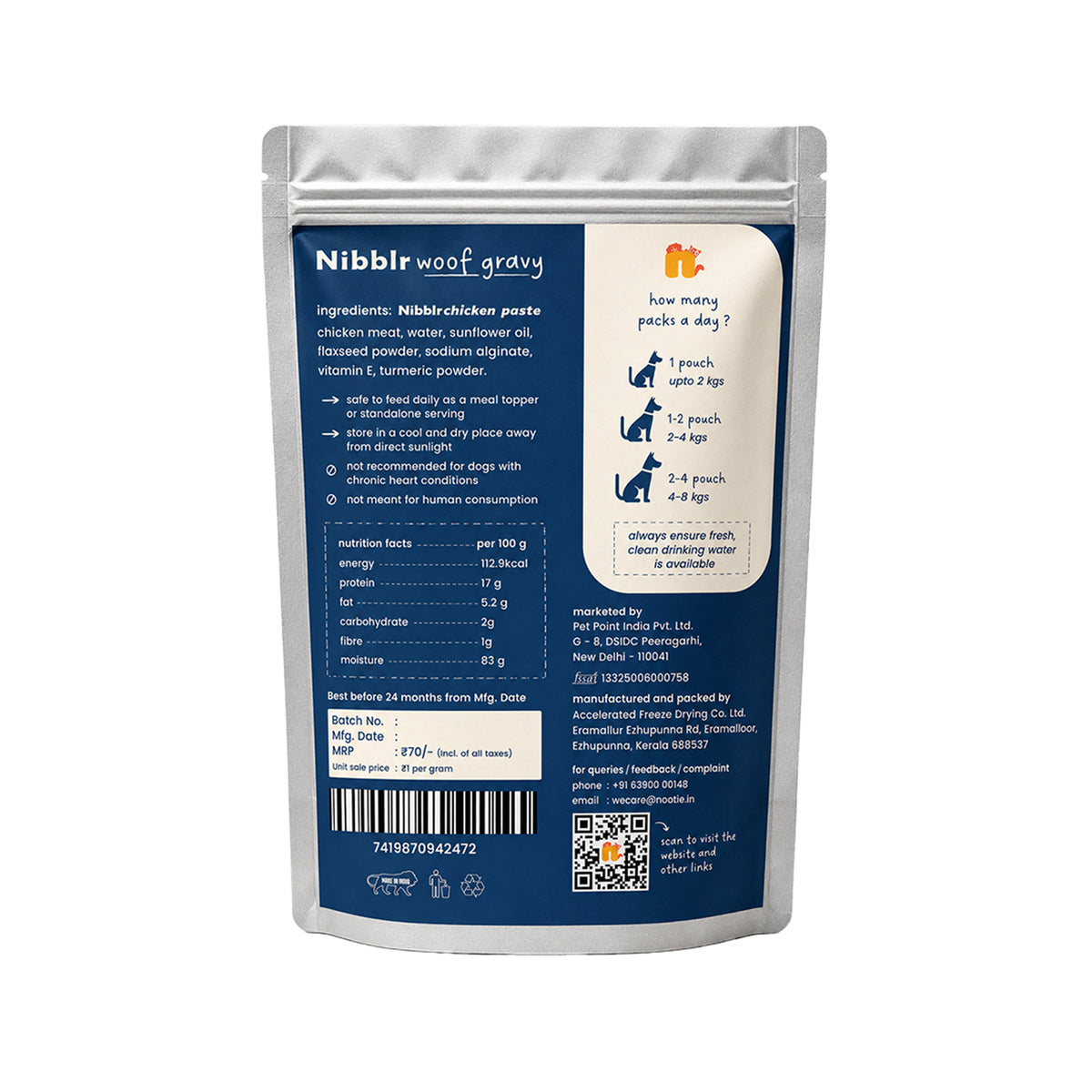 Nibblr Dog Gravy - Chicken Paste