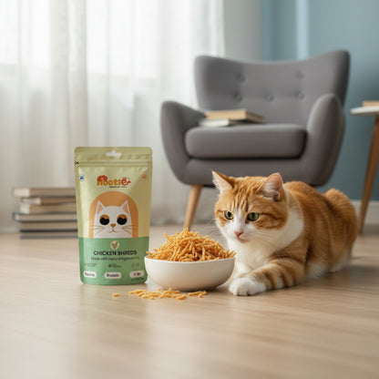 Nootie Premium Cat Treats – Chicken Wrapped Fish, Tuna & Cranberry, Chicken Shreds - 35g - Omega 3 Rich (Pack of 3)