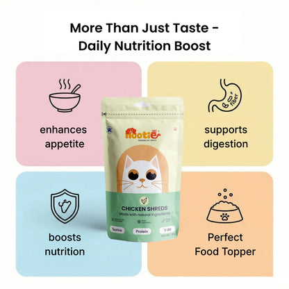 Nootie Premium Cat Treats – Chicken Shreds | High-Protein, Taurine-Rich Natural Cat Treats for Heart, Metabolism & Bone Health (35g)