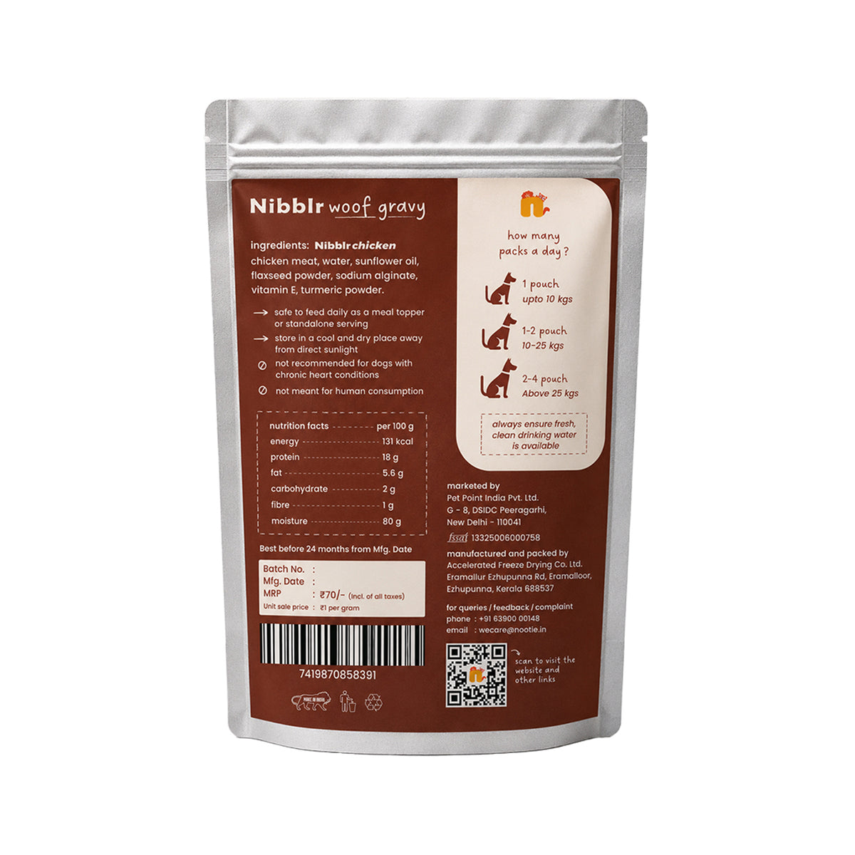 Nibblr Dog Gravy - Chicken