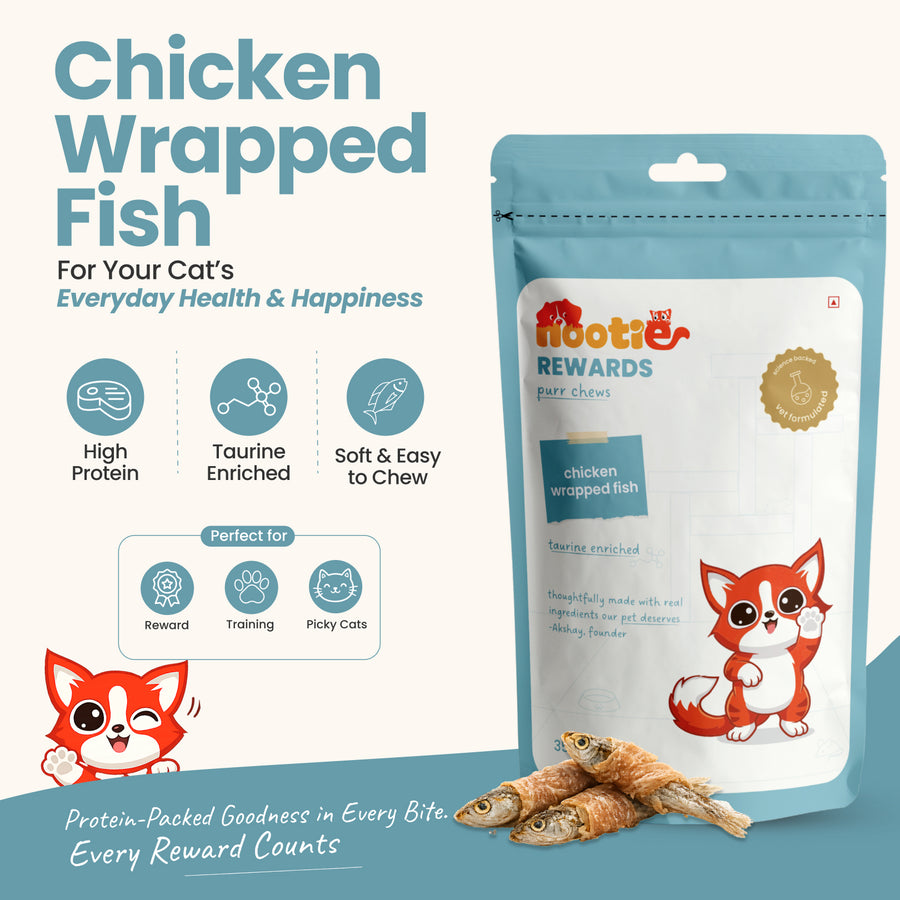 Rewards Cat Chews - Chicken Wrapped Fish
