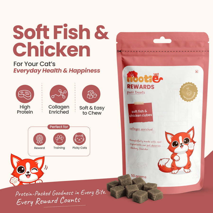 Rewards Cat Treats - Fish Chicken Cubes
