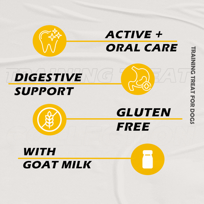 Nootie Gluten-Free Training Treats for Dogs – Pumpkin & Goat Milk Flavour (220g) | Dental Care, Digestion & Immune Support