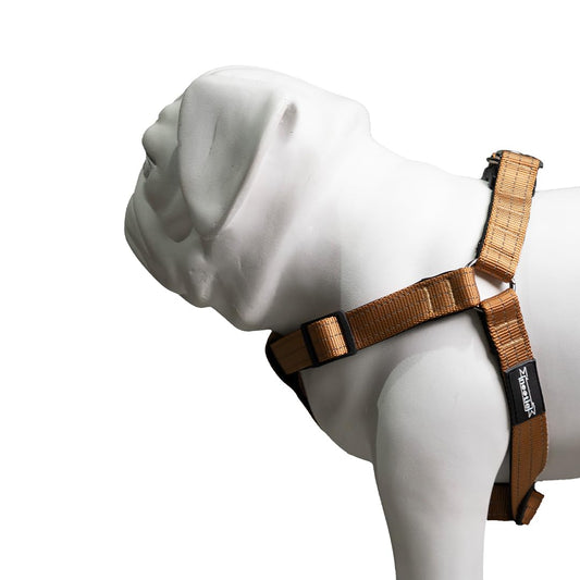 Nootie Premium Plush Padded Harness Brown Color Detailing Size 32 mm - XL-For Giant Dogs