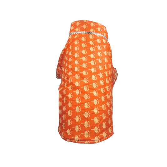 Nootie Printed Kurta - Orange, Cloth for Dogs