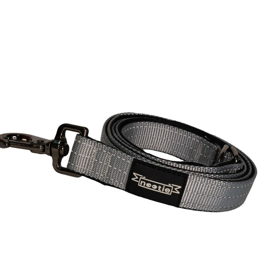 Nootie Plush Padded Leash Grey Color with Blue Detailing Size 15 mm(S) - For Small Dogs and Puppies