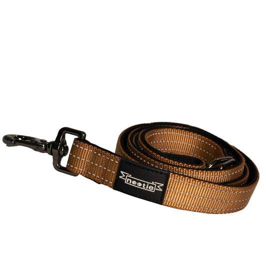 Nootie Plush Padded Leash Brown Color Detailing Size 25 mm(L) - For Large Dogs