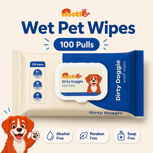 Monsoon Pet Wipes for Rs. 149 (100 Wipes) | Alcohol-Free, Paraben-Free & Soap-Free Daily Cleaning Wipes (Copy) - nootie.in