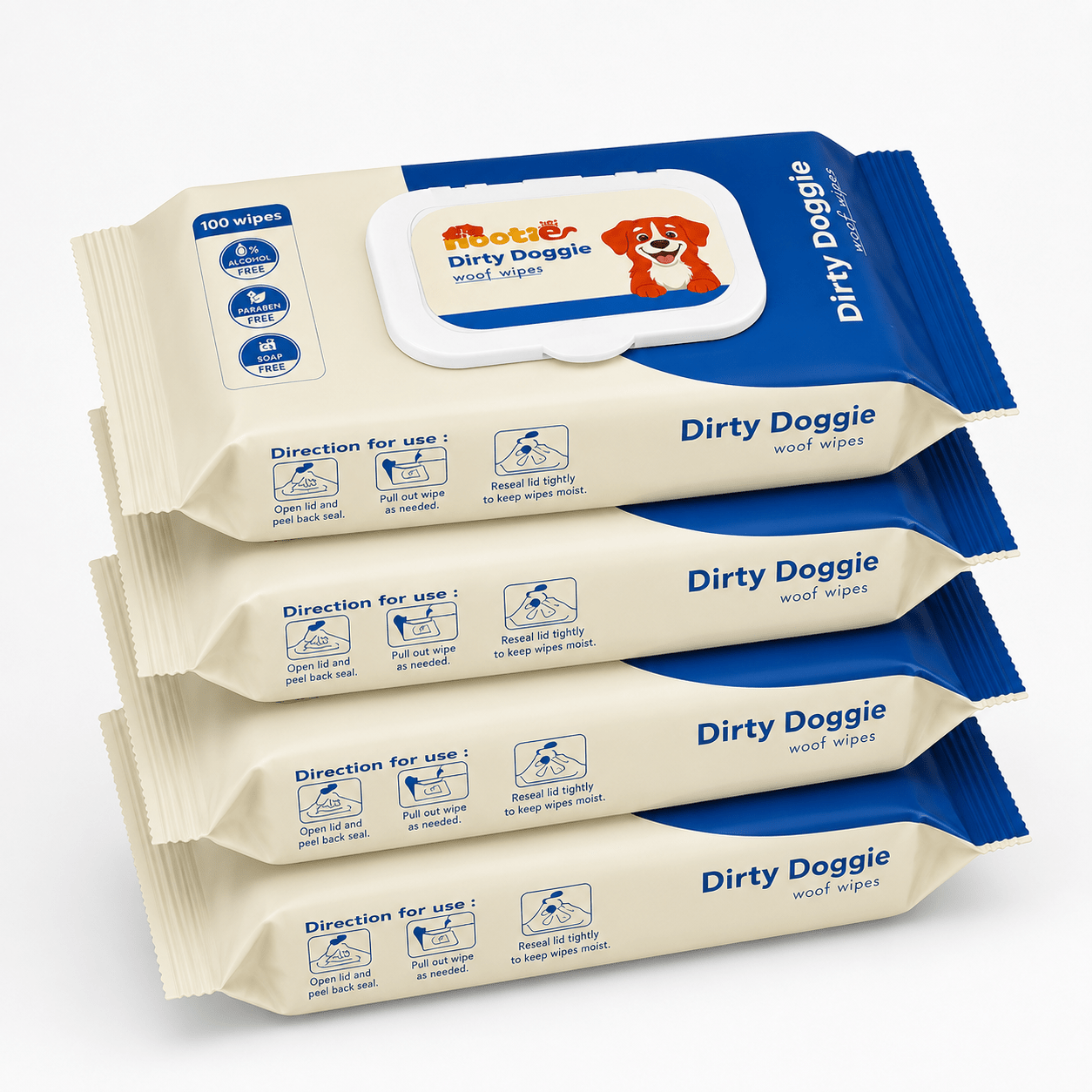 Monsoon Pet Wipes for Rs. 149 (100 Wipes) | Alcohol-Free, Paraben-Free & Soap-Free Daily Cleaning Wipes (Copy) - nootie.in