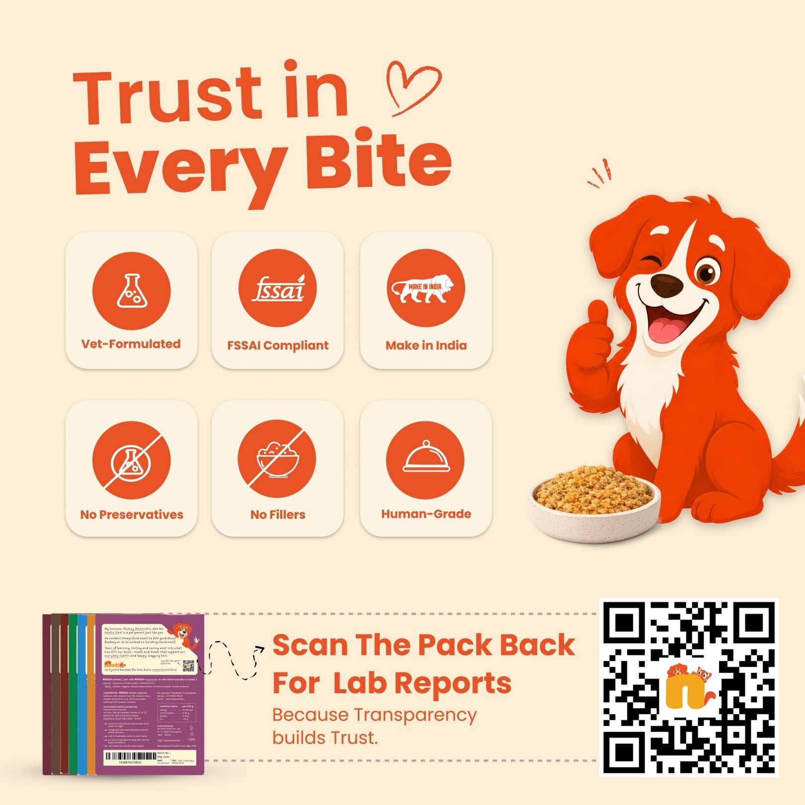 Nibblr 7-Day Assorted Trial Meal Box (7 Meals 100gm packs + Free Broth) - nootie.in