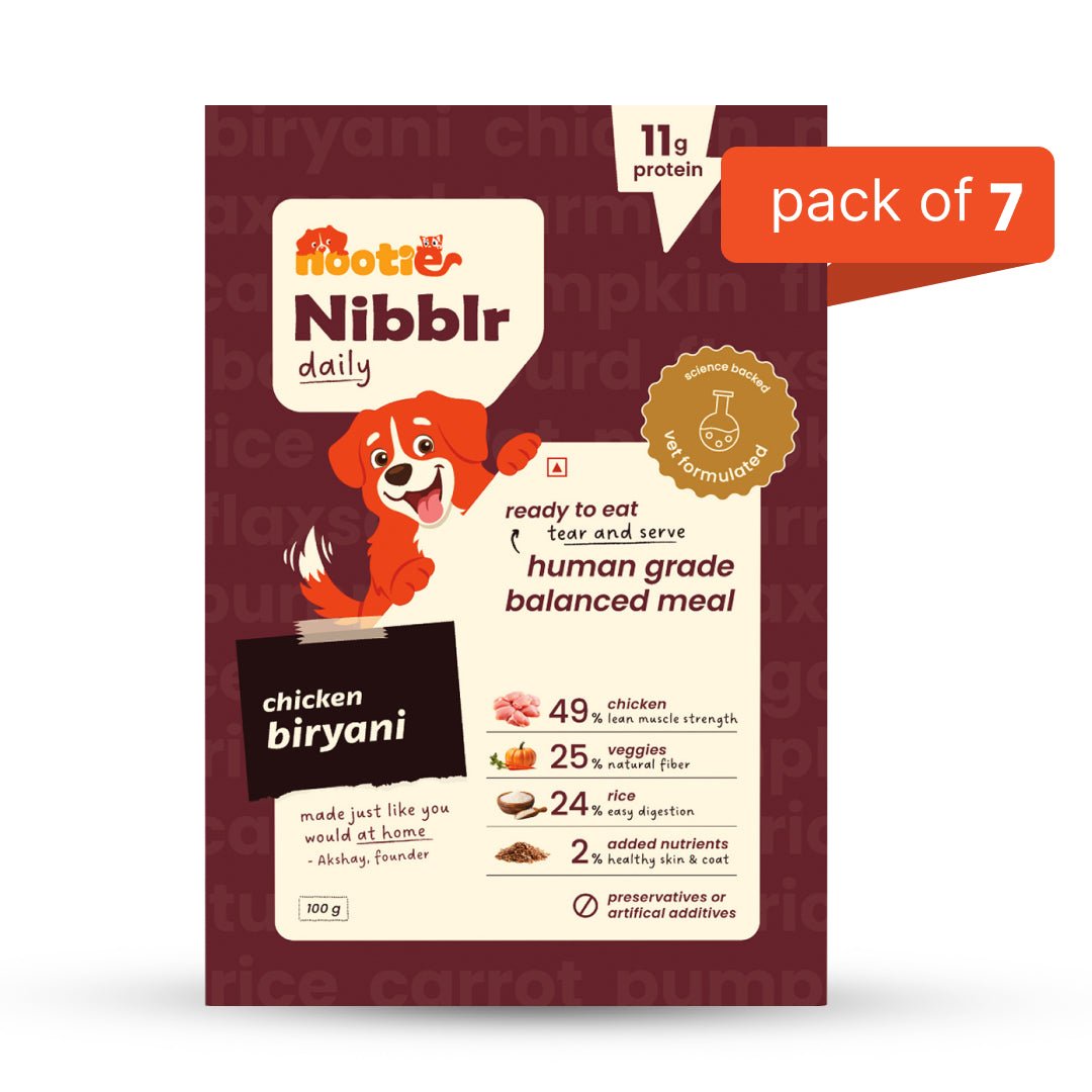 Nibblr Chicken Biryani (100g) – Fresh Wholesome Dog Meal - nootie.in