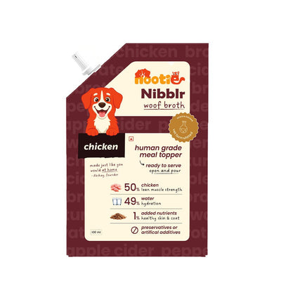 Nibblr Chicken Bone Broth (100ml)- Hydrating Meal Topper for Dog