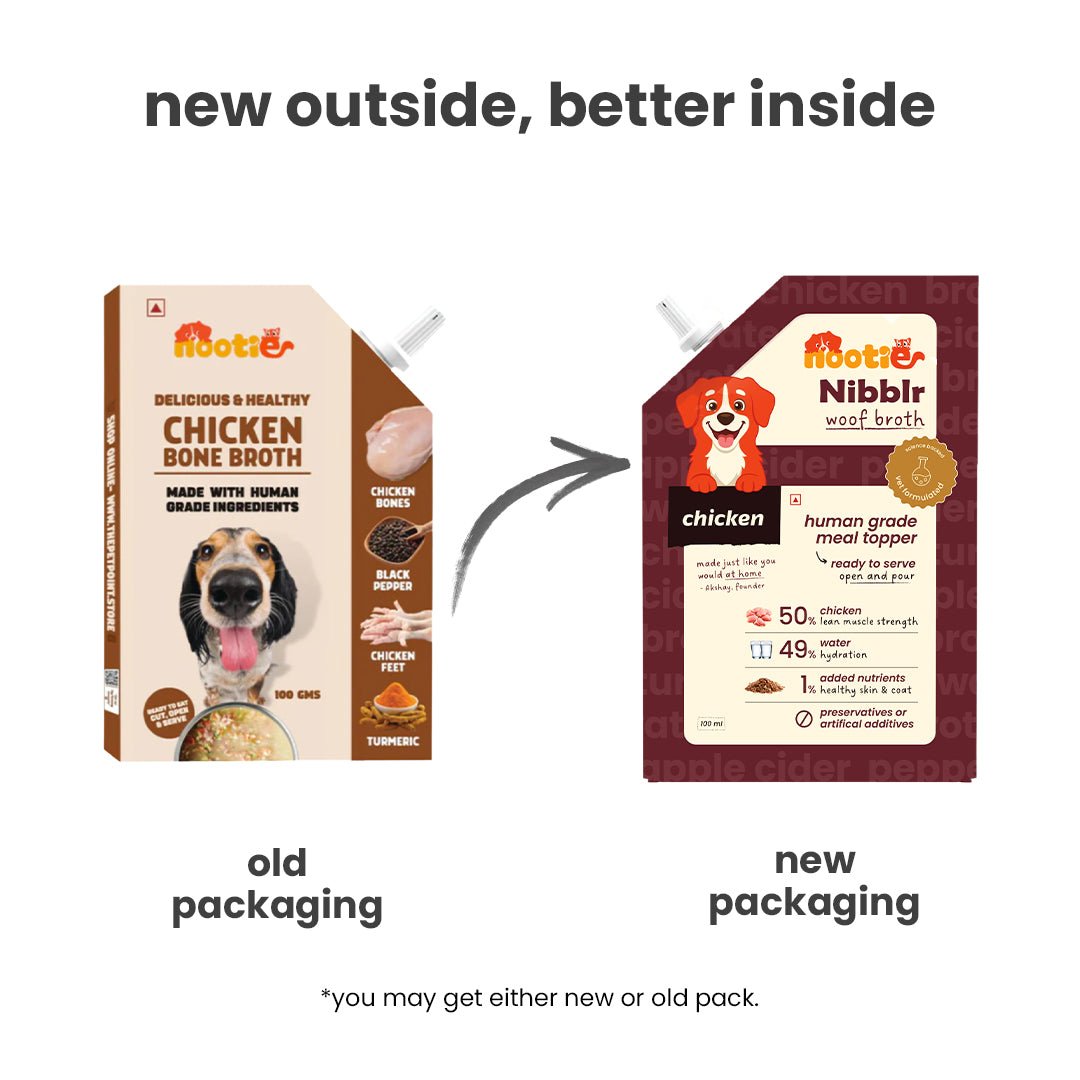 Nibblr Chicken Bone Broth (100ml) - Hydrating Meal Topper for Dog - nootie.in