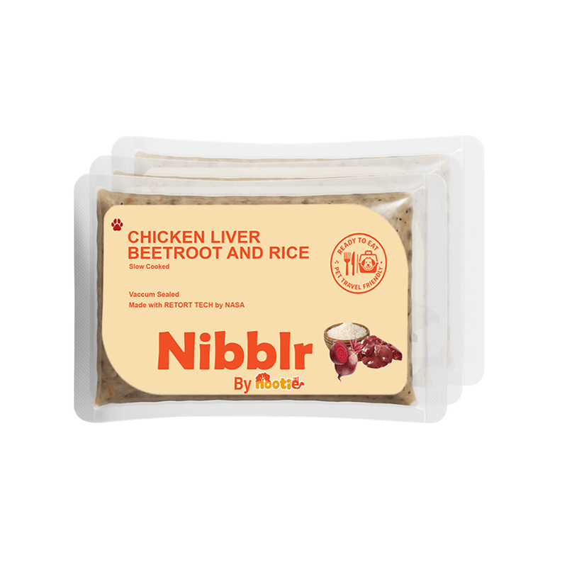 Nibblr Fresh Dog Food - Chicken Liver, Beetroot & Rice (300g) - Nutrient-Rich Wet Meal