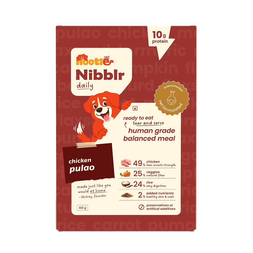 Nibblr Chicken Pulao (100 g) - Fresh Wholesome Dog Meal - nootie.in