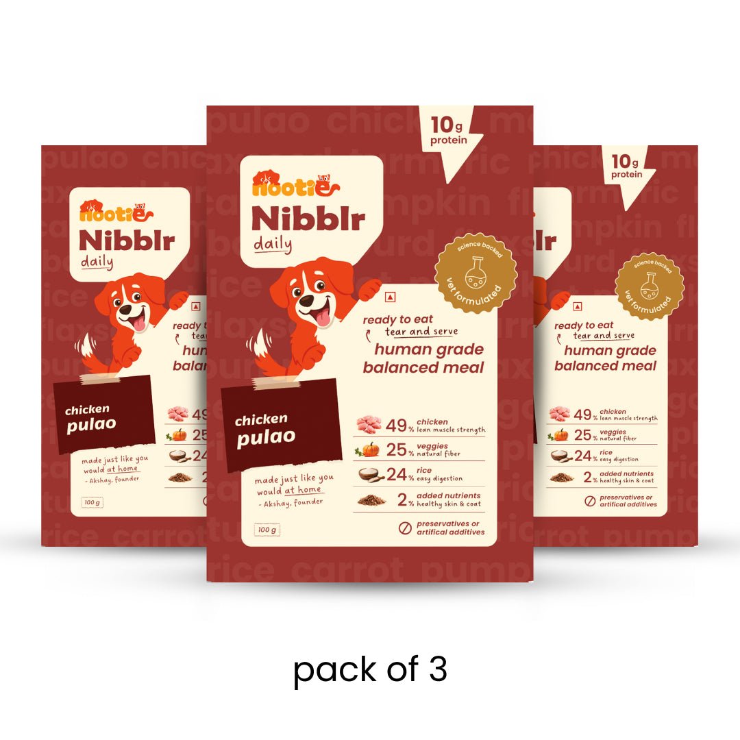 Nibblr Chicken Pulao (100 g) - Fresh Wholesome Dog Meal - nootie.in