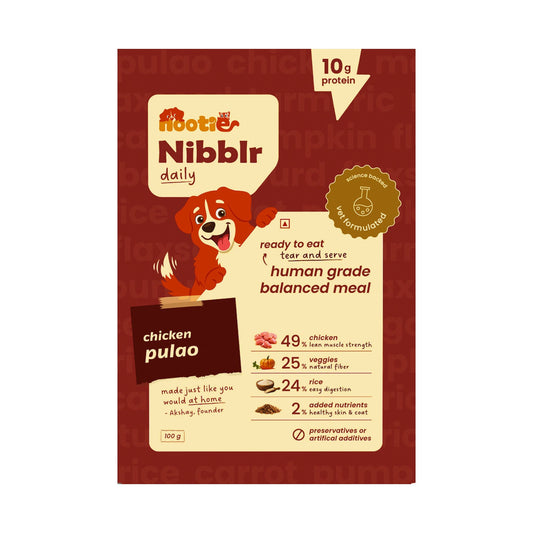 Nibblr Chicken Pulao (100 g) - Fresh Wholesome Meal - nootie.in