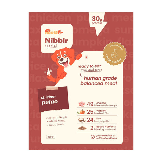 Nibblr Chicken Pulao (300 g) - Fresh Wholesome Meal - nootie.in