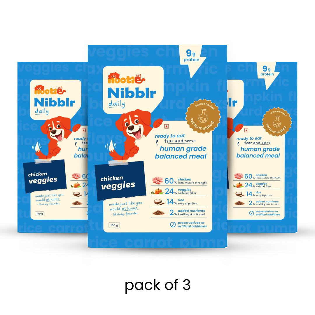 Nibblr Chicken Veggie & Rice (100g) – Fresh Wholesome Dog Meal - nootie.in