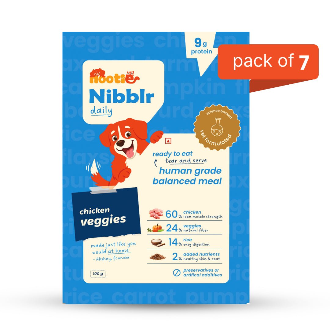 Nibblr Chicken Veggie & Rice (100g) – Fresh Wholesome Dog Meal - nootie.in