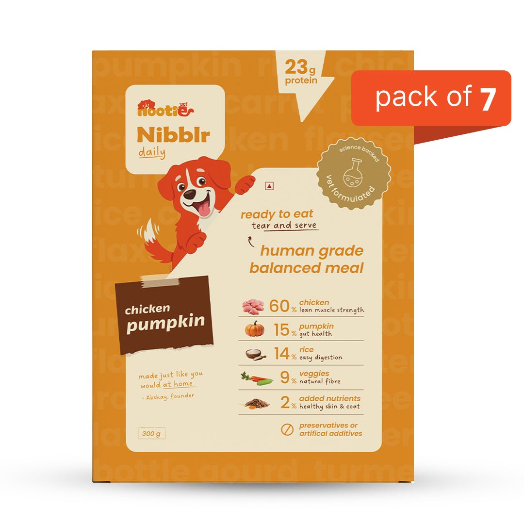 Nibblr Daily Chicken Liver and Pumpkin (300g) - Fresh Wholesome Dog Meal - nootie.in