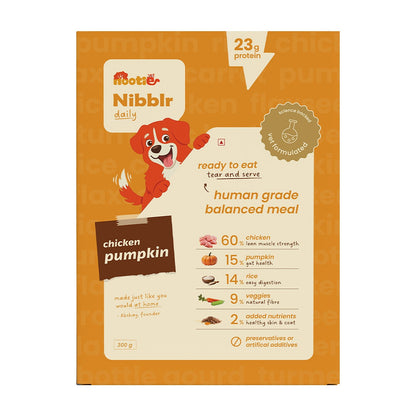 Nibblr Daily Power Feast for Dogs (300g) | Chicken Liver and Pumpkin - nootie.in