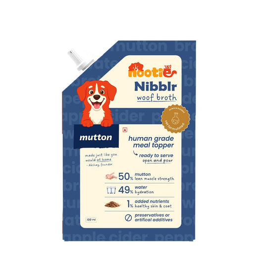 Nibblr Mutton Bone Broth (100ml) - Hydrating Meal Topper for Dog - nootie.in