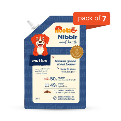 Nibblr Mutton Bone Broth (100ml) - Hydrating Meal Topper for Dog - nootie.in