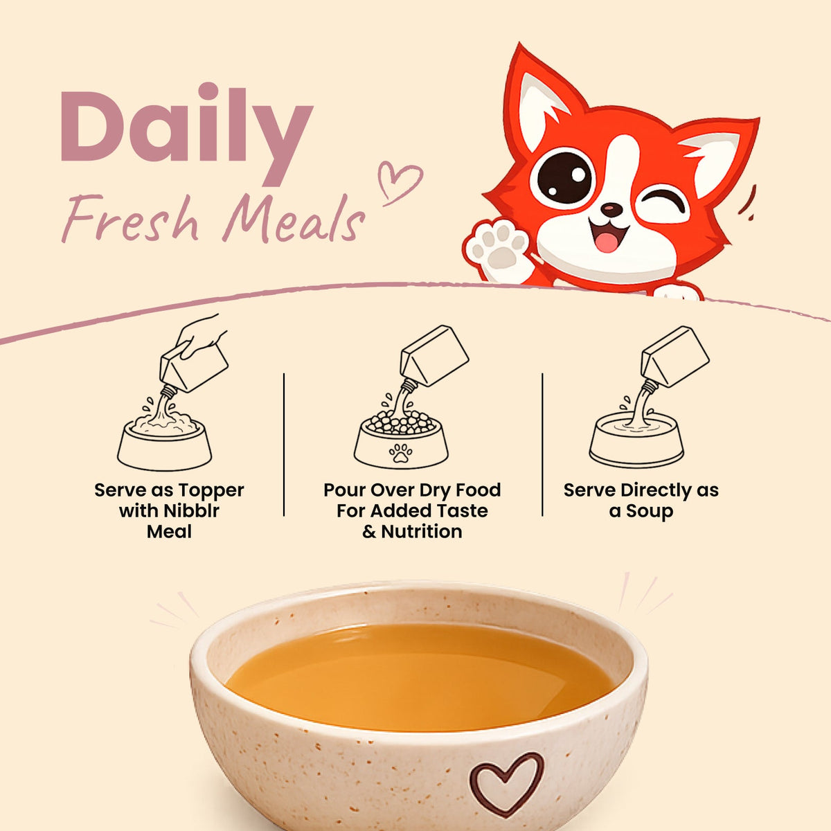 Nibblr Purr Broth - Hydrating Meal Topper for Cats (100 ml) | Chicken Bone Broth - nootie.in