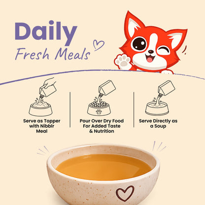 Nibblr Purr Broth - Hydrating Meal Topper for Cats (100 ml) | Fish Bone Broth - nootie.in