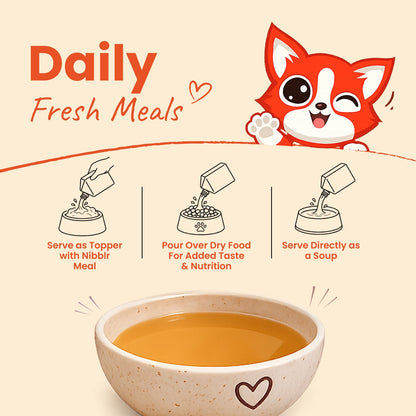 Nibblr Purr Broth - Hydrating Meal Topper for Cats (3 x 100 ml) | Assorted Broth Pack - nootie.in
