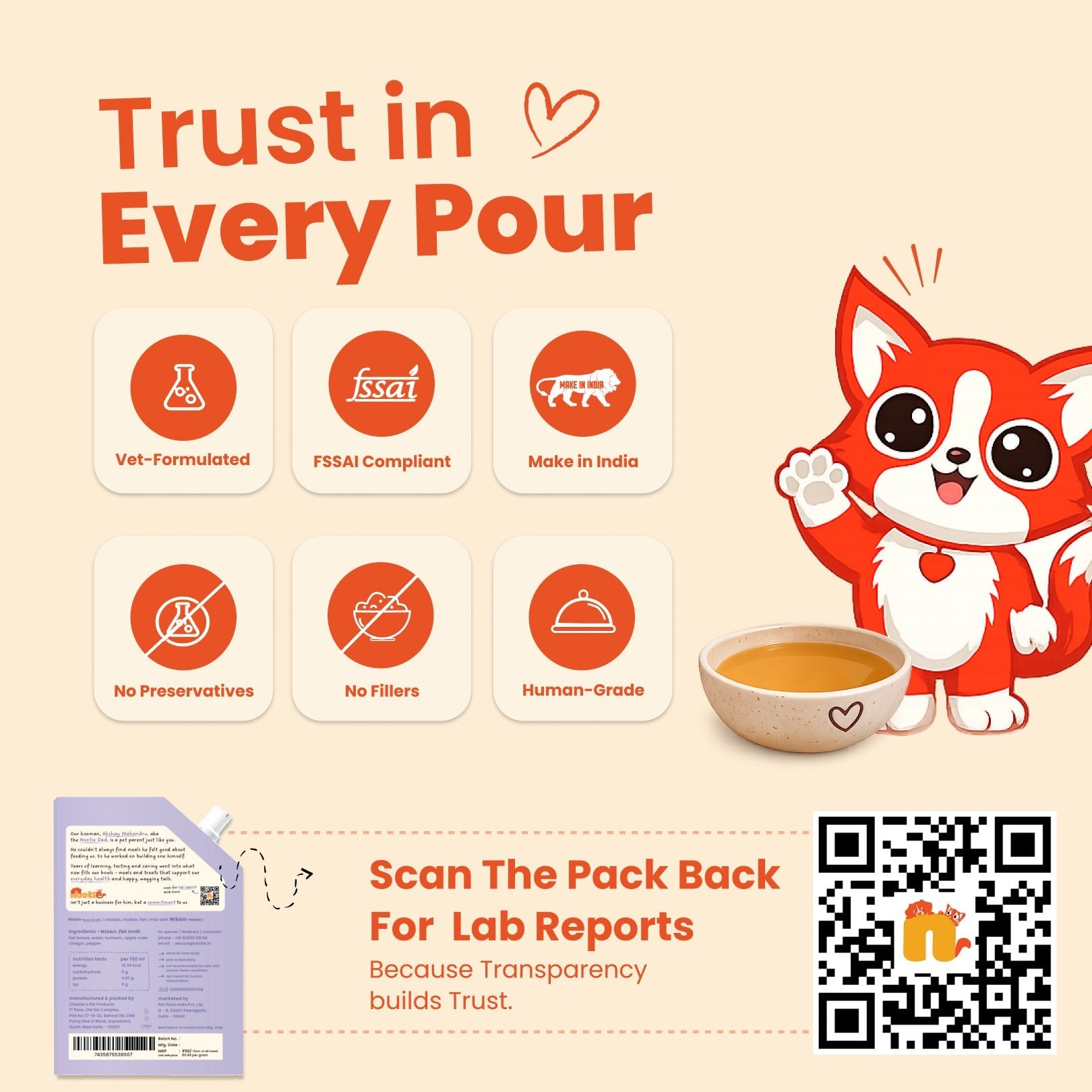 Nibblr Purr Broth - Hydrating Meal Topper for Cats (3 x 100 ml) | Assorted Broth Pack - nootie.in