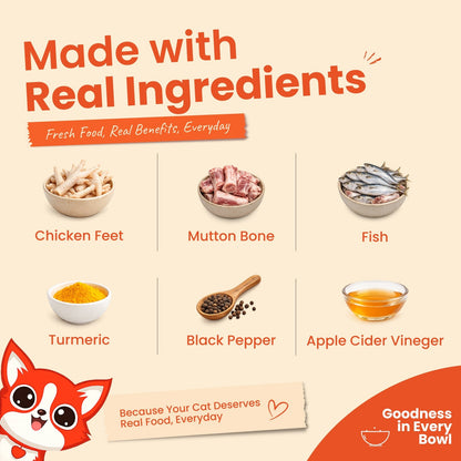 Nibblr Purr Broth - Hydrating Meal Topper for Cats (3 x 100 ml) | Assorted Broth Pack - nootie.in