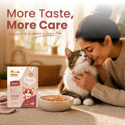 Nibblr Purr Gravy for Cats (170g) | Chicken - Taurine-Enriched, High-Protein Meal Topper for Cat - nootie.in