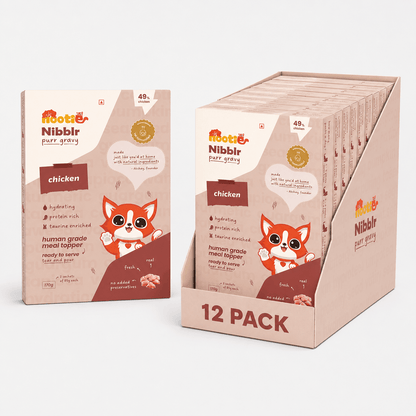 Nibblr Purr Gravy for Cats (170g) | Chicken - Taurine-Enriched, High-Protein Meal Topper for Cat - nootie.in