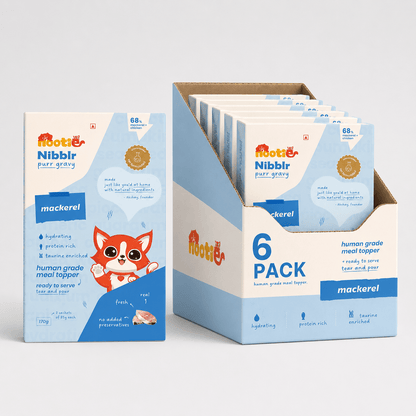 Nibblr Purr Gravy for Cats (170g) | Mackerel - Taurine-Enriched, High-Protein Meal Topper for Cat - nootie.in