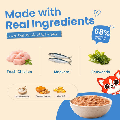 Nibblr Purr Gravy for Cats (170g) | Mackerel - Taurine-Enriched, High-Protein Meal Topper for Cat - nootie.in