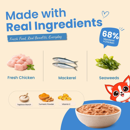 Nibblr Purr Gravy for Cats (170g) | Mackerel - Taurine-Enriched, High-Protein Meal Topper for Cat - nootie.in