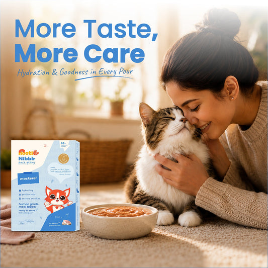 Nibblr Purr Gravy for Cats (170g) | Mackerel - Taurine-Enriched, High-Protein Meal Topper for Cat - nootie.in