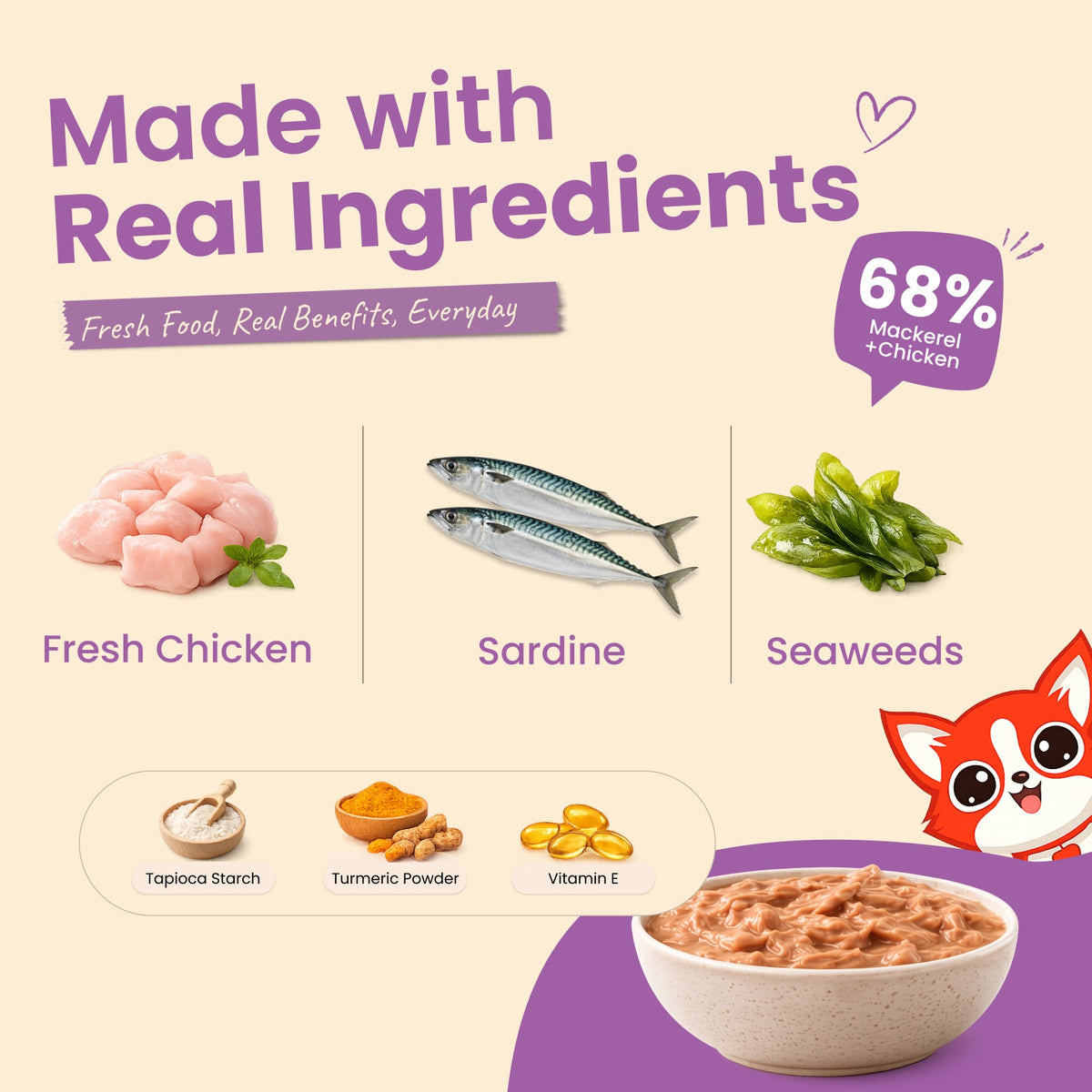 Nibblr Purr Gravy for Cats (170g) | Sardine - Taurine-Enriched, High-Protein Meal Topper for Cat - nootie.in