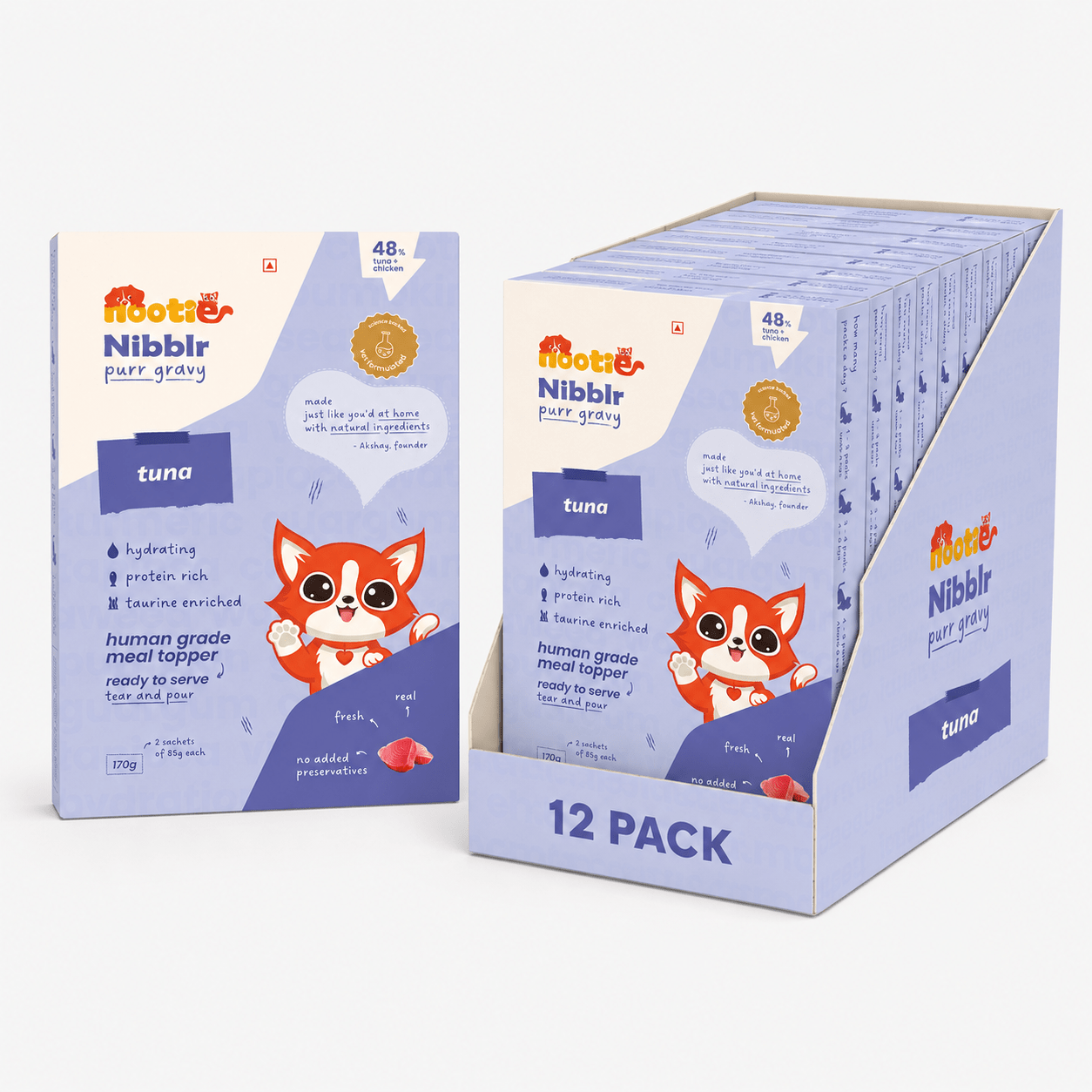 Nibblr Purr Gravy for Cats (170g) | Tuna - Taurine-Enriched, High-Protein Meal Topper for Cat - nootie.in