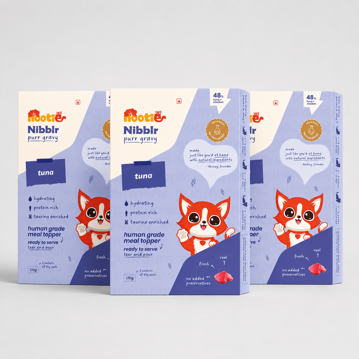 Nibblr Purr Gravy for Cats (170g) | Tuna - Taurine-Enriched, High-Protein Meal Topper for Cat - nootie.in