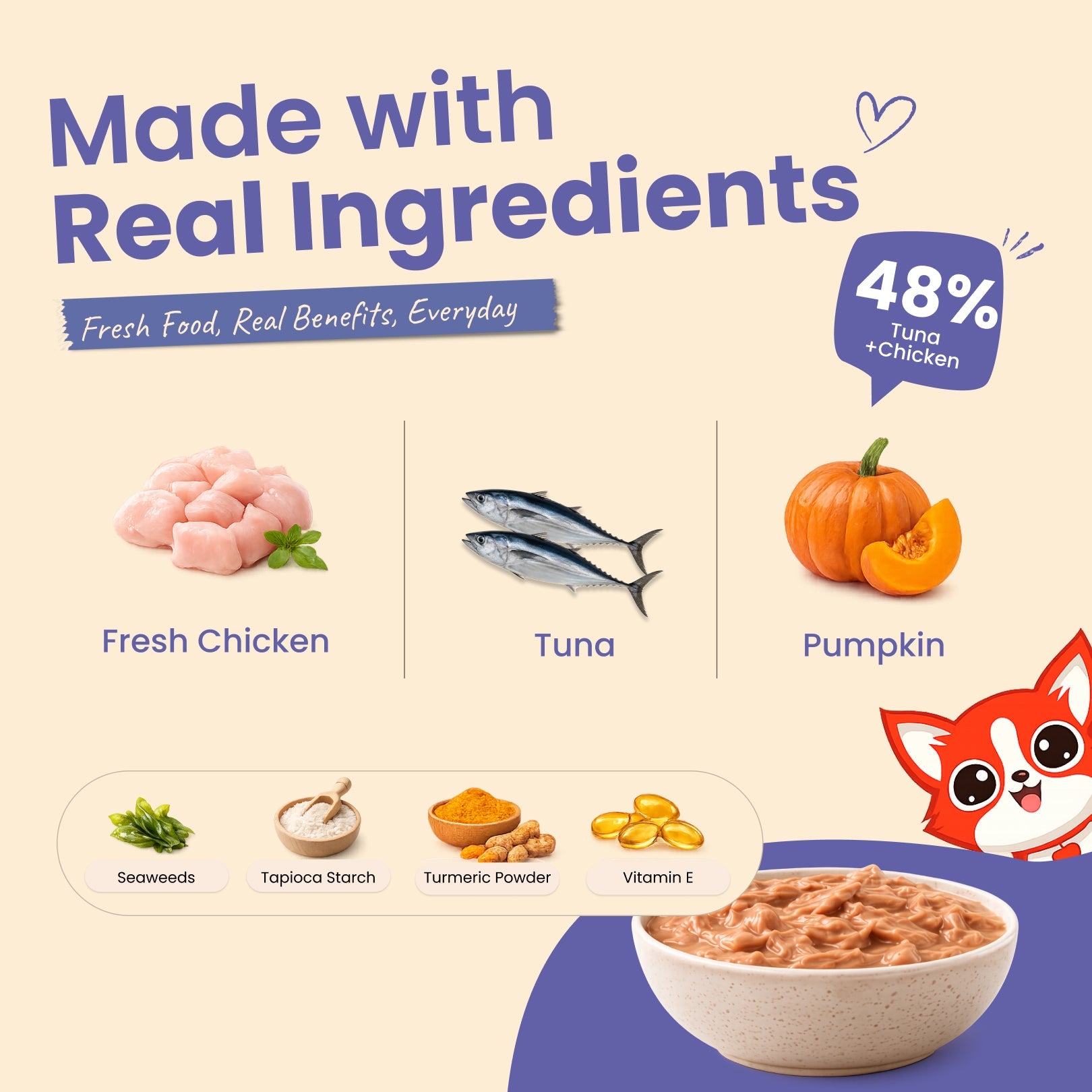 Nibblr Purr Gravy for Cats (170g) | Tuna - Taurine-Enriched, High-Protein Meal Topper for Cat - nootie.in